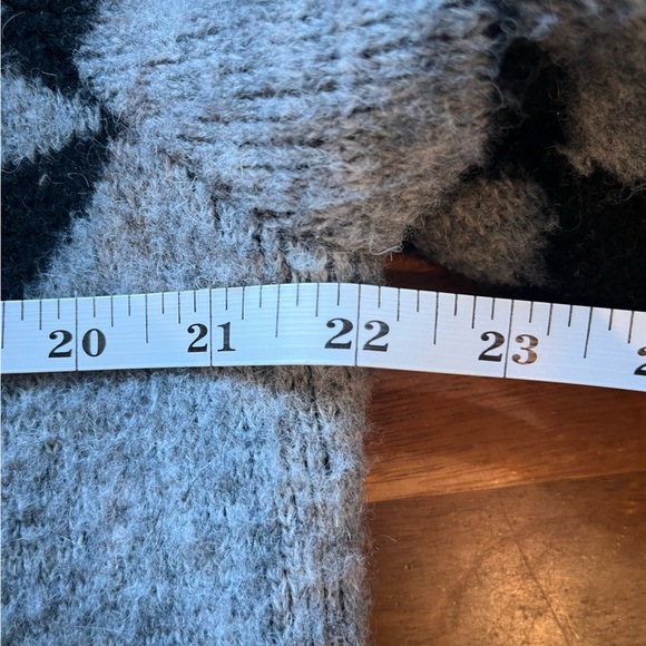 Frye cozy women’s open front luxe yarn jacquard southwestern pattern‎ cardigan L - Picture 8 of 9